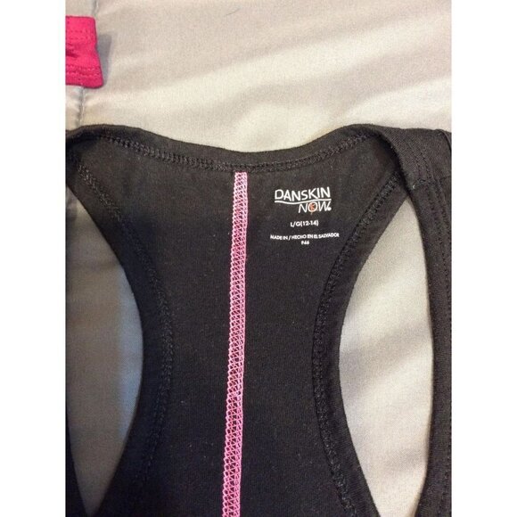 Danskin Women Racer Tank Train Rest Repeat Size L 12/14 Black sku13 - Picture 3 of 3